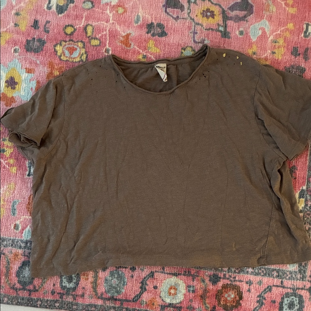 Magnolia pearl boyfriend tee brown